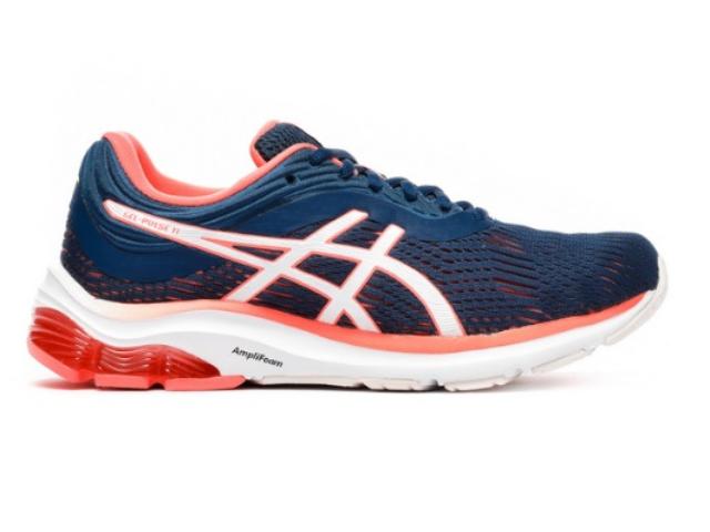 Tnis Fem Asics 1012a467 Pulse 11 Mako Blue / Sun Coral
