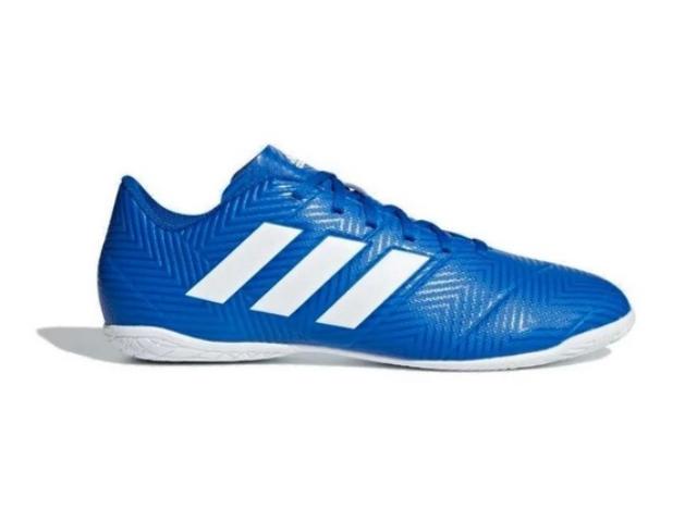 Masc Adidas Db2254 Chuteira Nemeziz Tango 18 4 in Branco/azul
