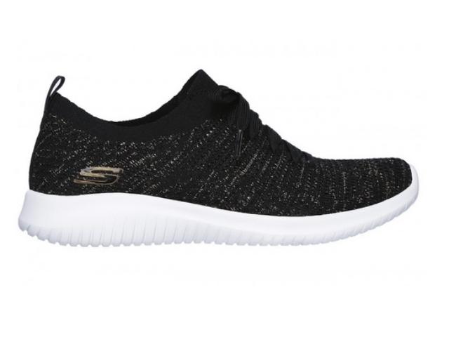 Tnis Feminino Skechers 12843 Bkg Preto