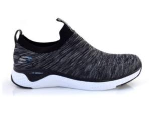 Tnis Feminino Skechers 13329-bkw Preto/ Cinza