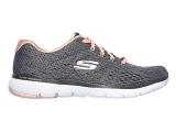 Tnis Fem Skechers 13064-ccpk Cinza/rosa